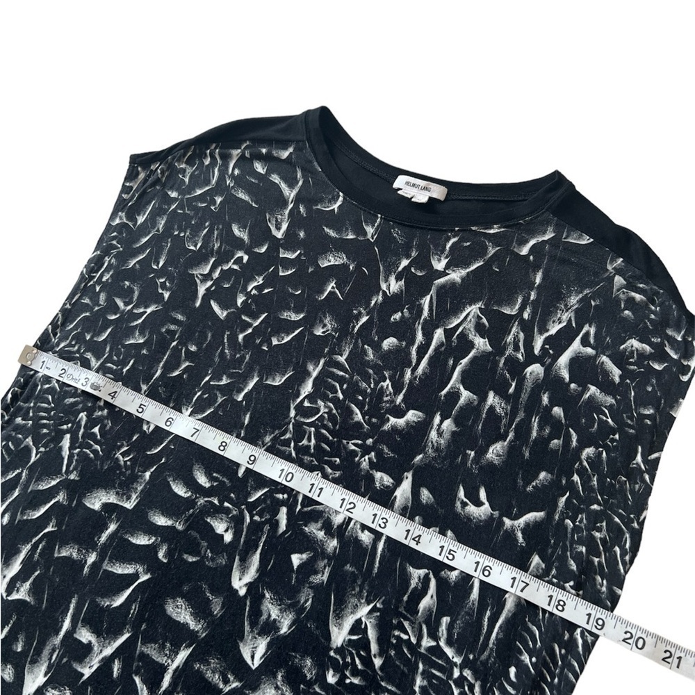 Helmut Lang Strata lightweight short sleeve gray black jersey top size medium - Picture 8 of 12